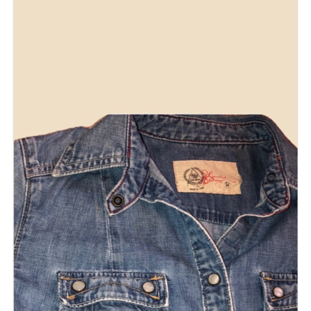 1969 Limited Edition Gap Blue Denim Shirt with Pearl snap buttons - Picture 8 of 11
